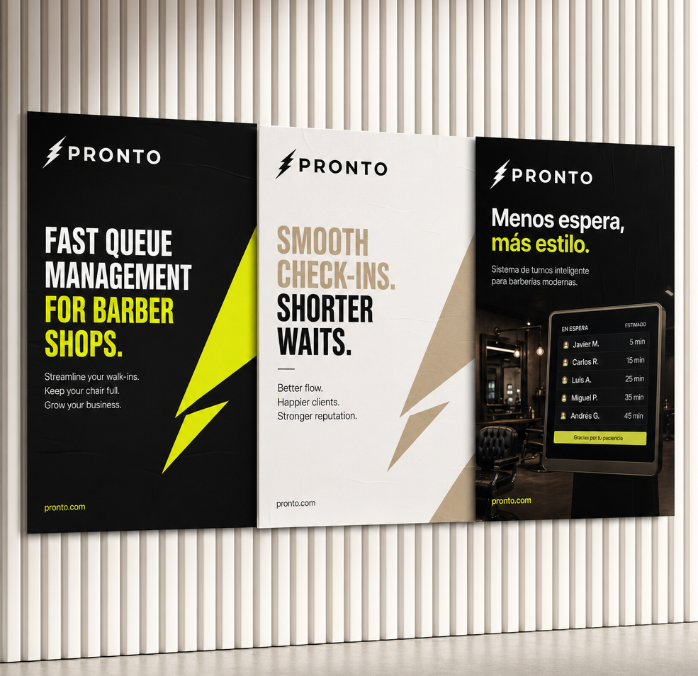 Pronto poster concepts